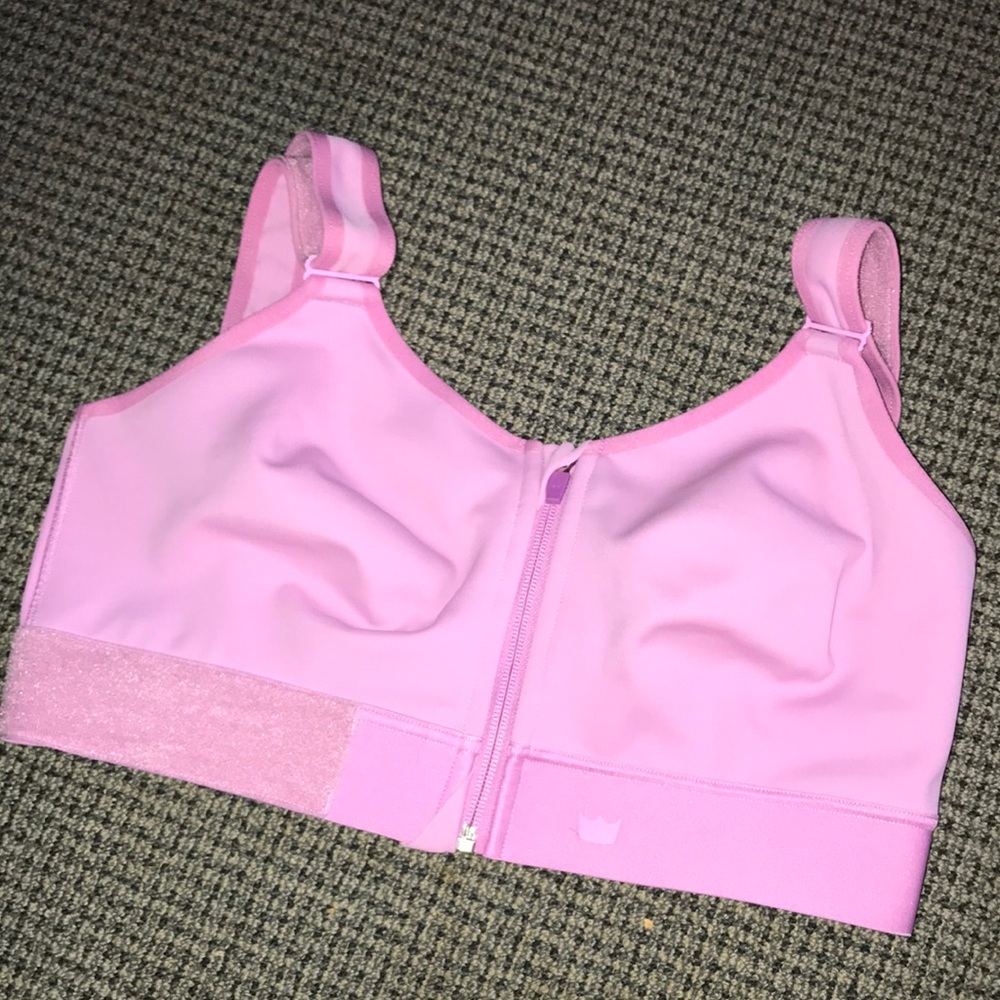 SHEFIT Pink Front-Zip Sports Bra